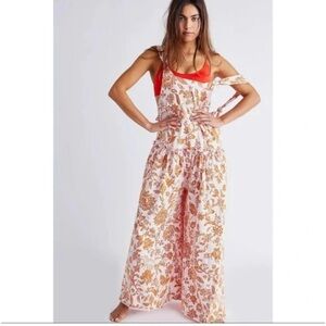 Intimately Free People Drop that Pink Floral Jumpsuit Sz XS